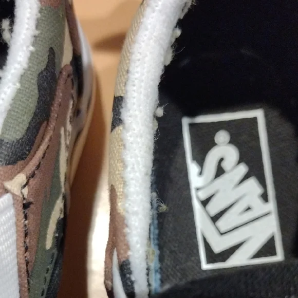 Vans Kids Camouflage Sneakers with Shark Design - Picture 2 of 6